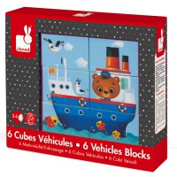 Janod - Kubkid Vehicles 6 Blocks